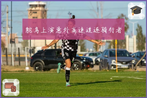 鸵鸟上演意外高速追逐骑行者